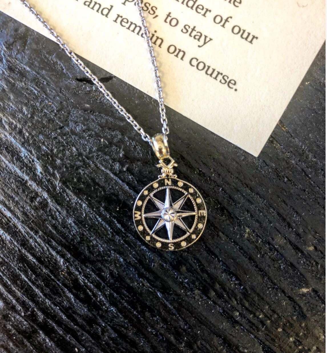Women's 14kt Yellow Gold Compass Rose Pendant - Image 4