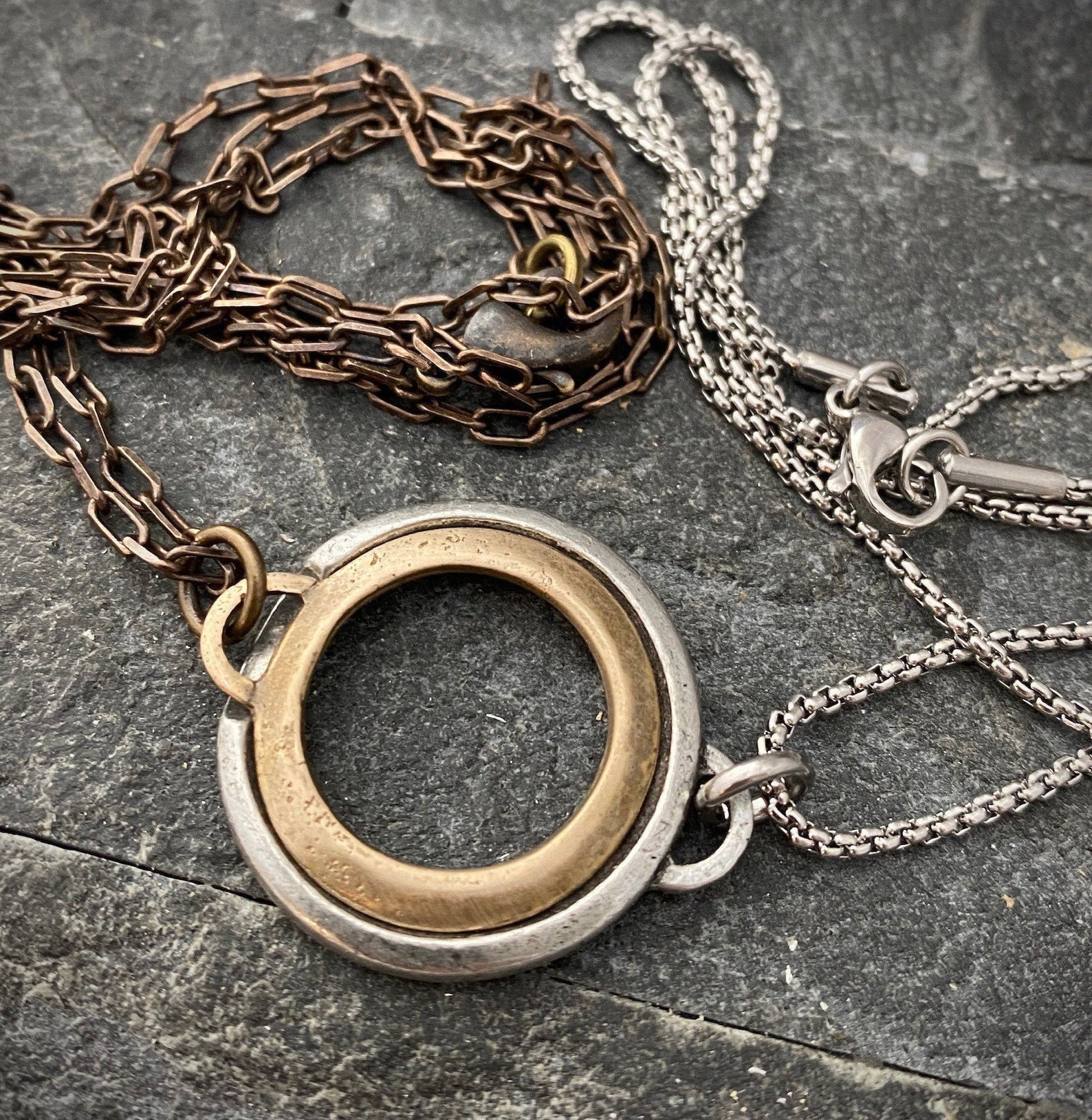 Couples Necklace, Friendship Eternity Ring Jewelry, Marriage Jewelry Gift, Unisex Men's Women's Jewelry, Romantic Gift, SP-001 - Image 2