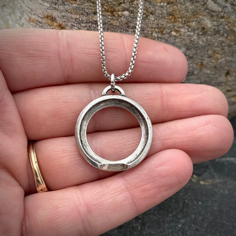 Couples Necklace, Friendship Eternity Ring Jewelry, Marriage Jewelry Gift, Unisex Men's Women's Jewelry, Romantic Gift, SP-001 - Image 4