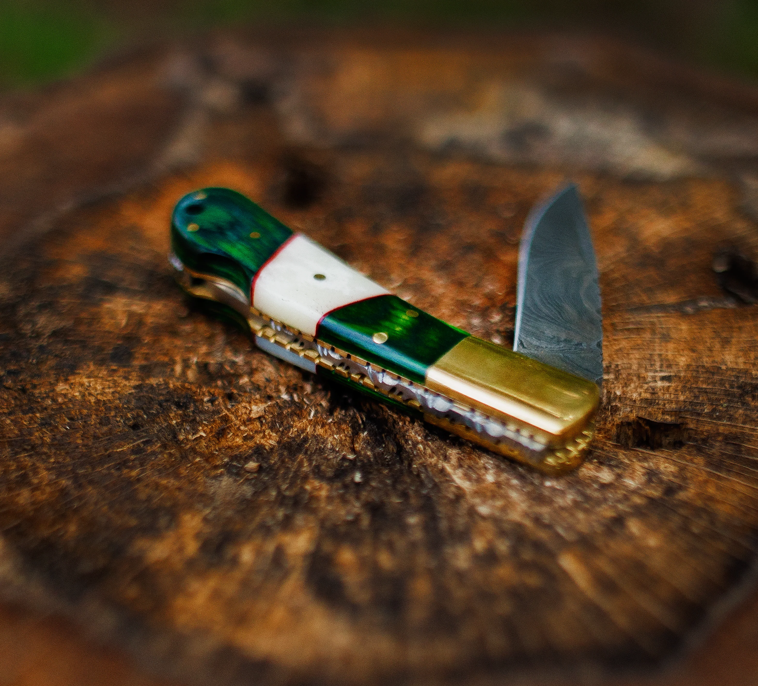 Damascus Folder Pocket Knife- VG 51 - Image 3