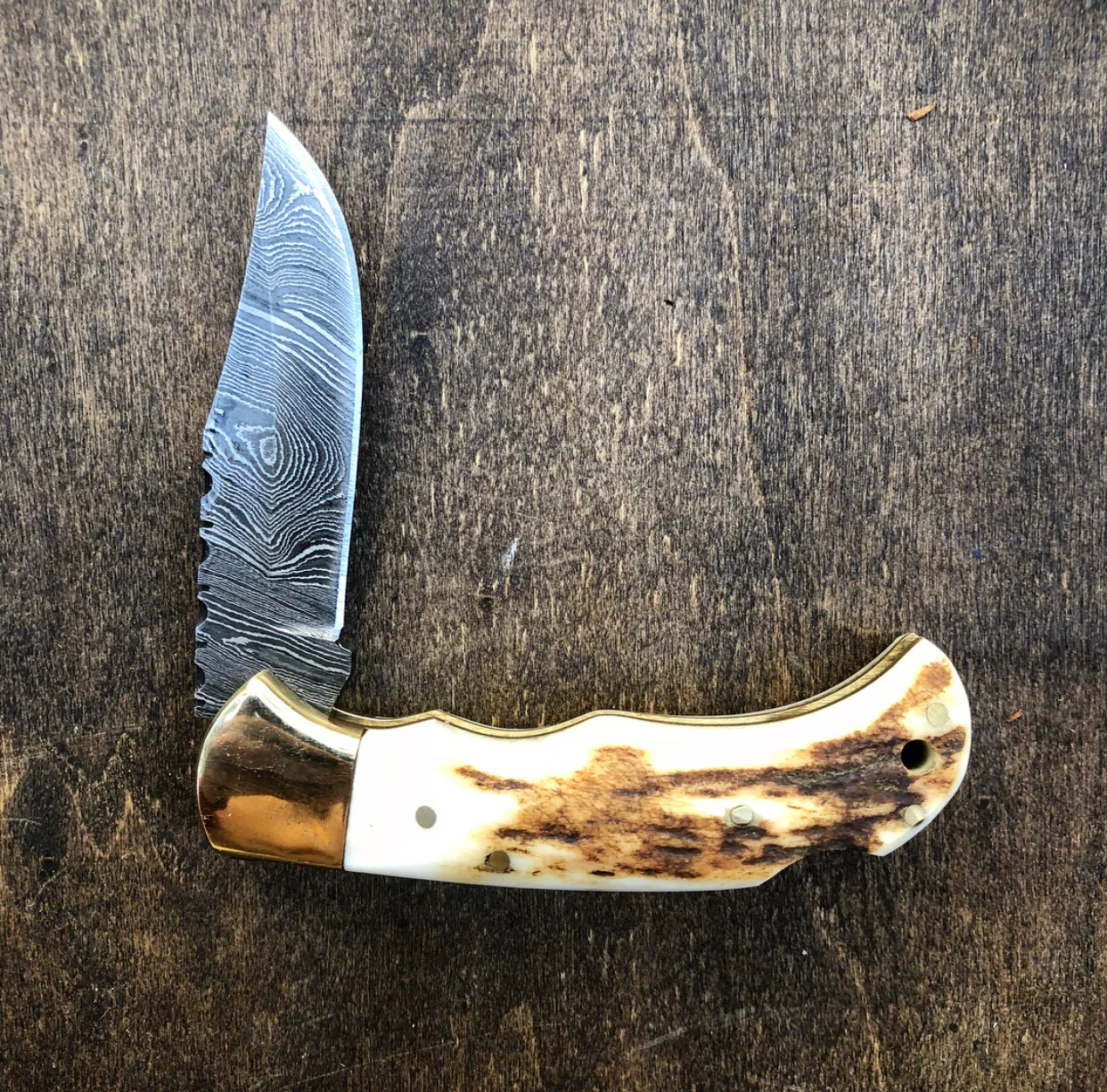 Deer Antler Pocket Knife- VG 33 - Image 3