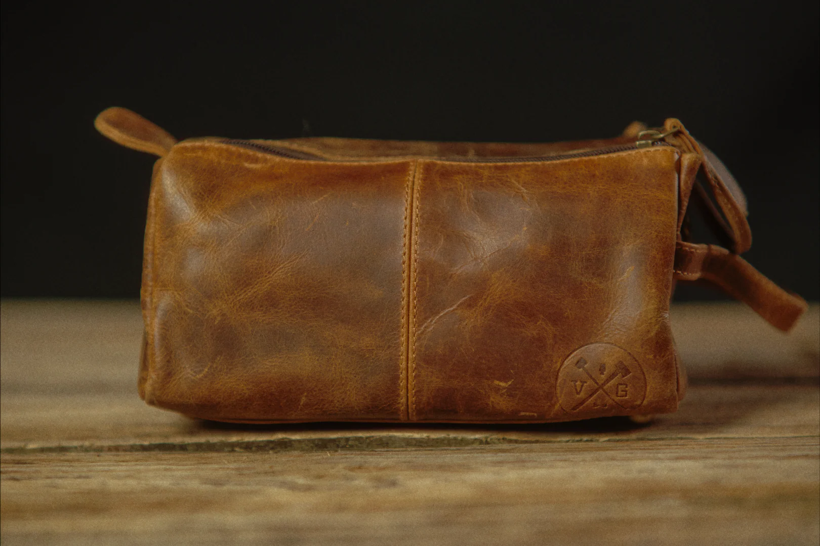 The Draper Leather Toiletry/Dopp Bag - Image 3