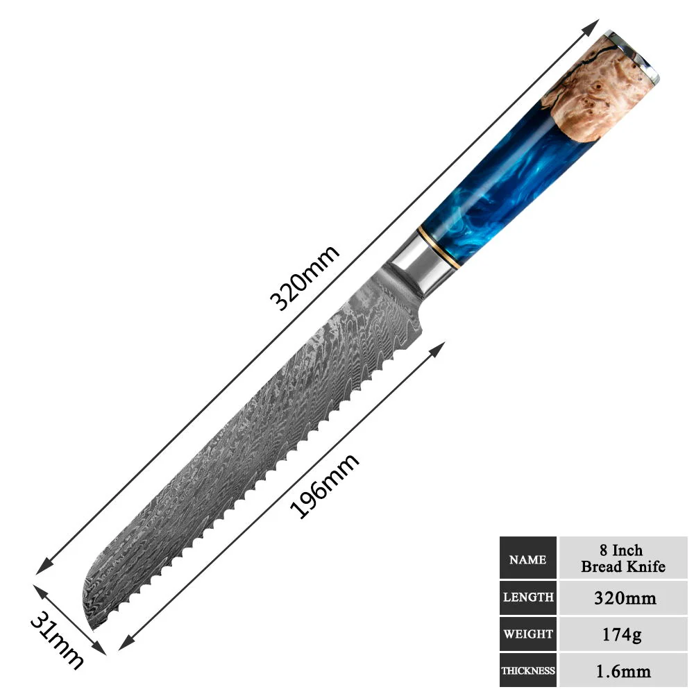 Eight Piece VG-10 Japanese Steel Kitchen Knife Set - Image 12