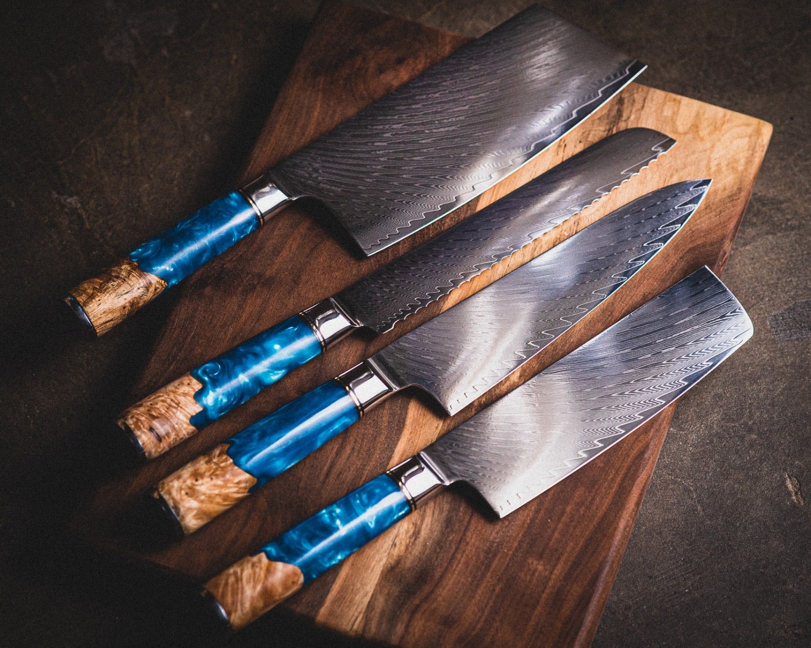 Eight Piece VG-10 Japanese Steel Kitchen Knife Set - Image 3