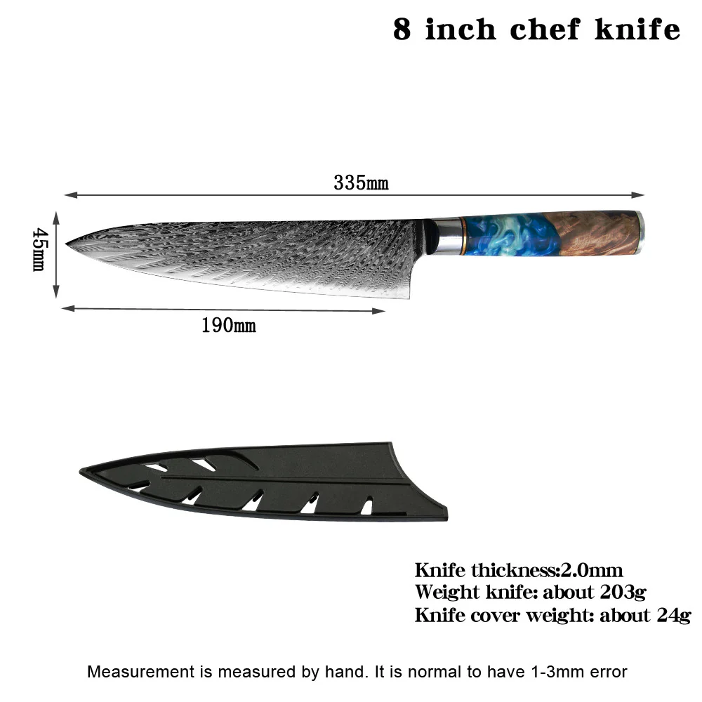 Eight Piece VG-10 Japanese Steel Kitchen Knife Set - Image 6