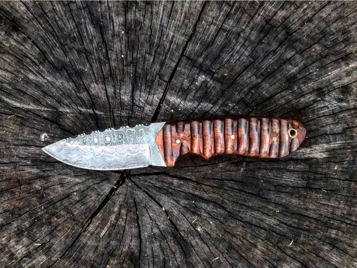 Fixed Blade Damascus Hunter Knife VG 101 - Image 2