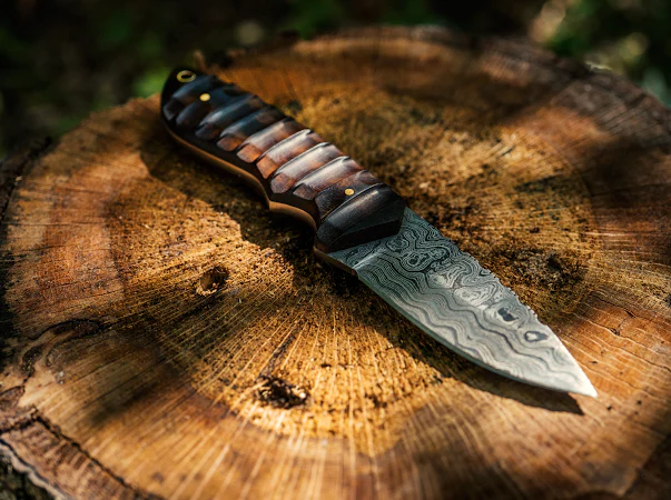 Fixed Blade Damascus Hunter Knife VG 101 - Image 3