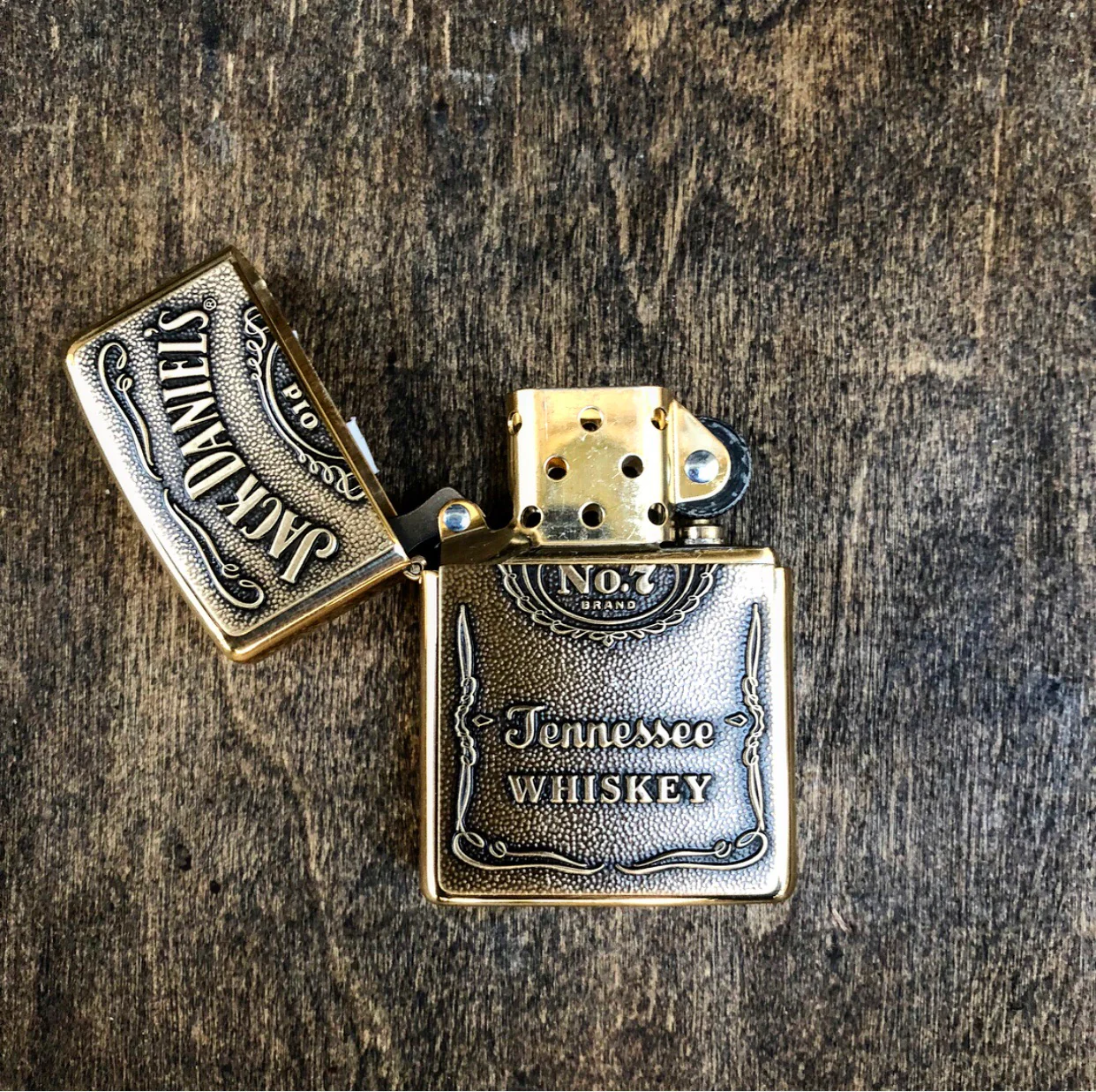 Jack Daniel’s Brass Emblem Lighter - Image 2