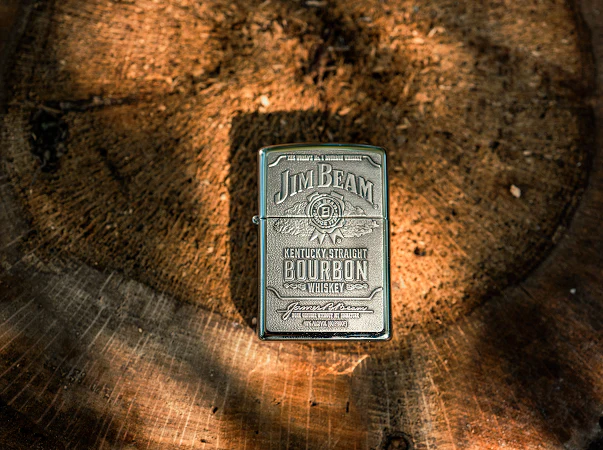 Jim Beam Chrome Lighter - Image 3
