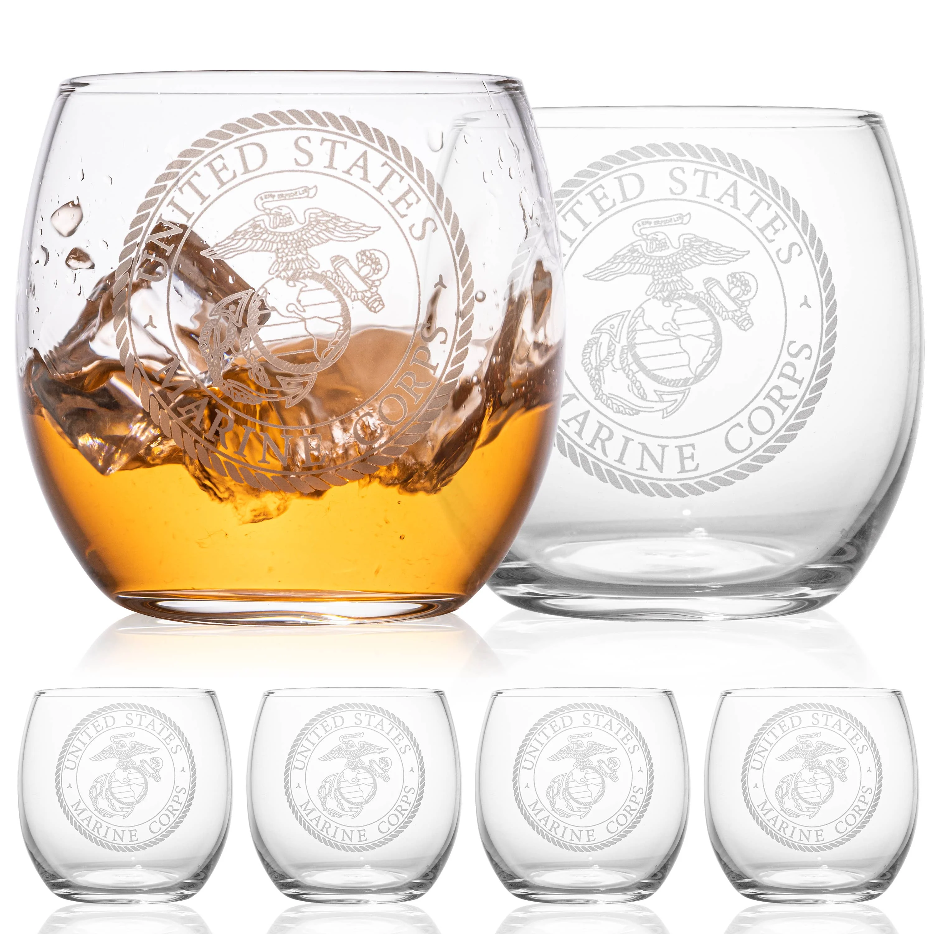 Marine Big Box Wall Decor with Decanter, 4 whiskey glasses - Image 6