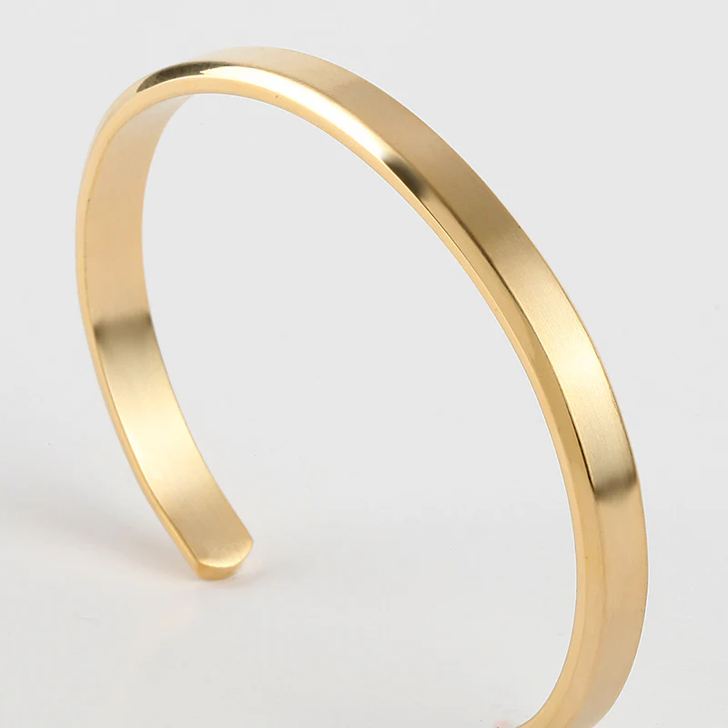 Mens Gold Cuff Bracelet - Image 4