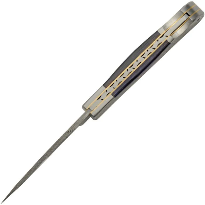 Opal Damascus Blue Lockback - Image 2