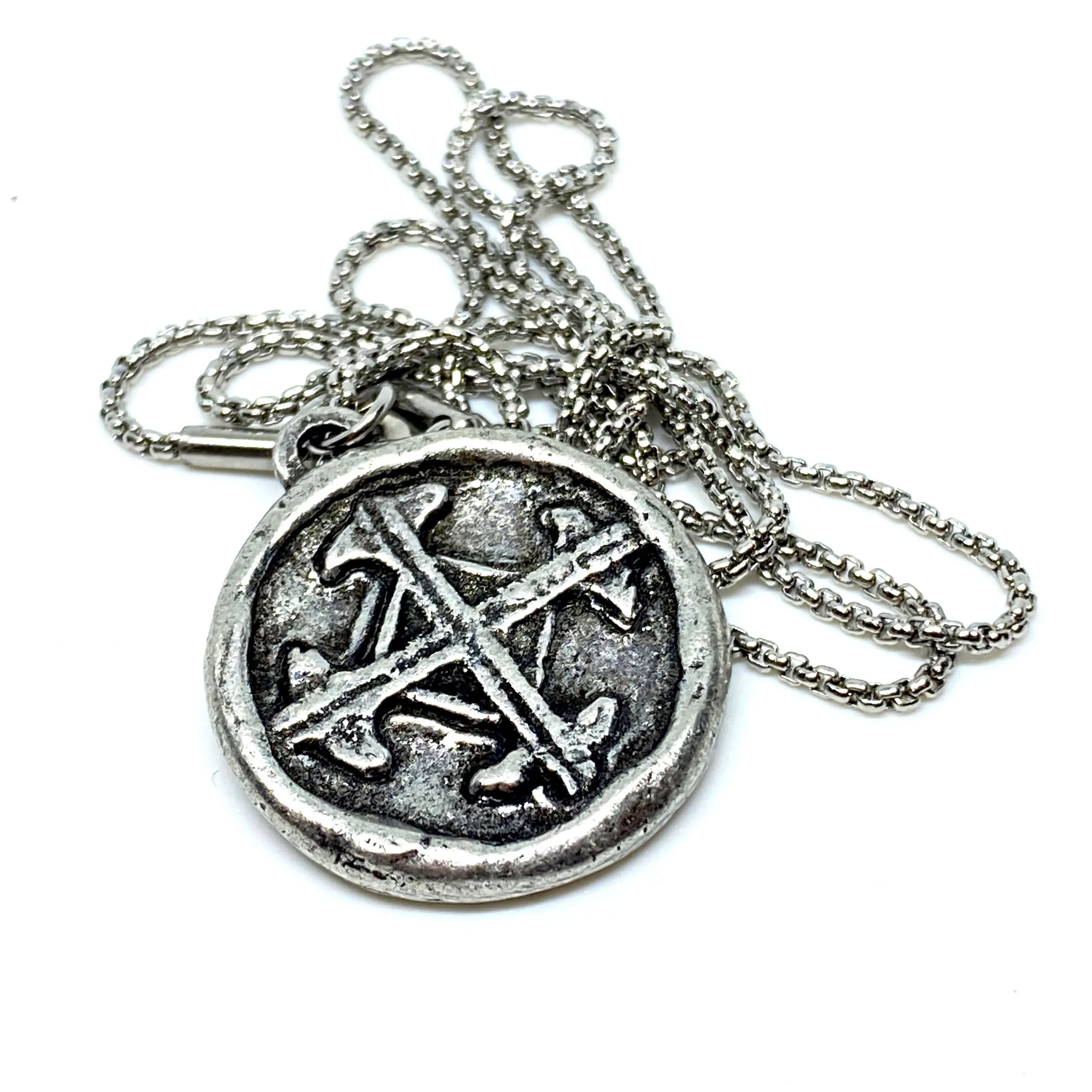 Serenity Prayer Necklace, Men's Soldered Pendant with Cross, Unisex Jewelry Gift, Faith, ST-024 - Image 2