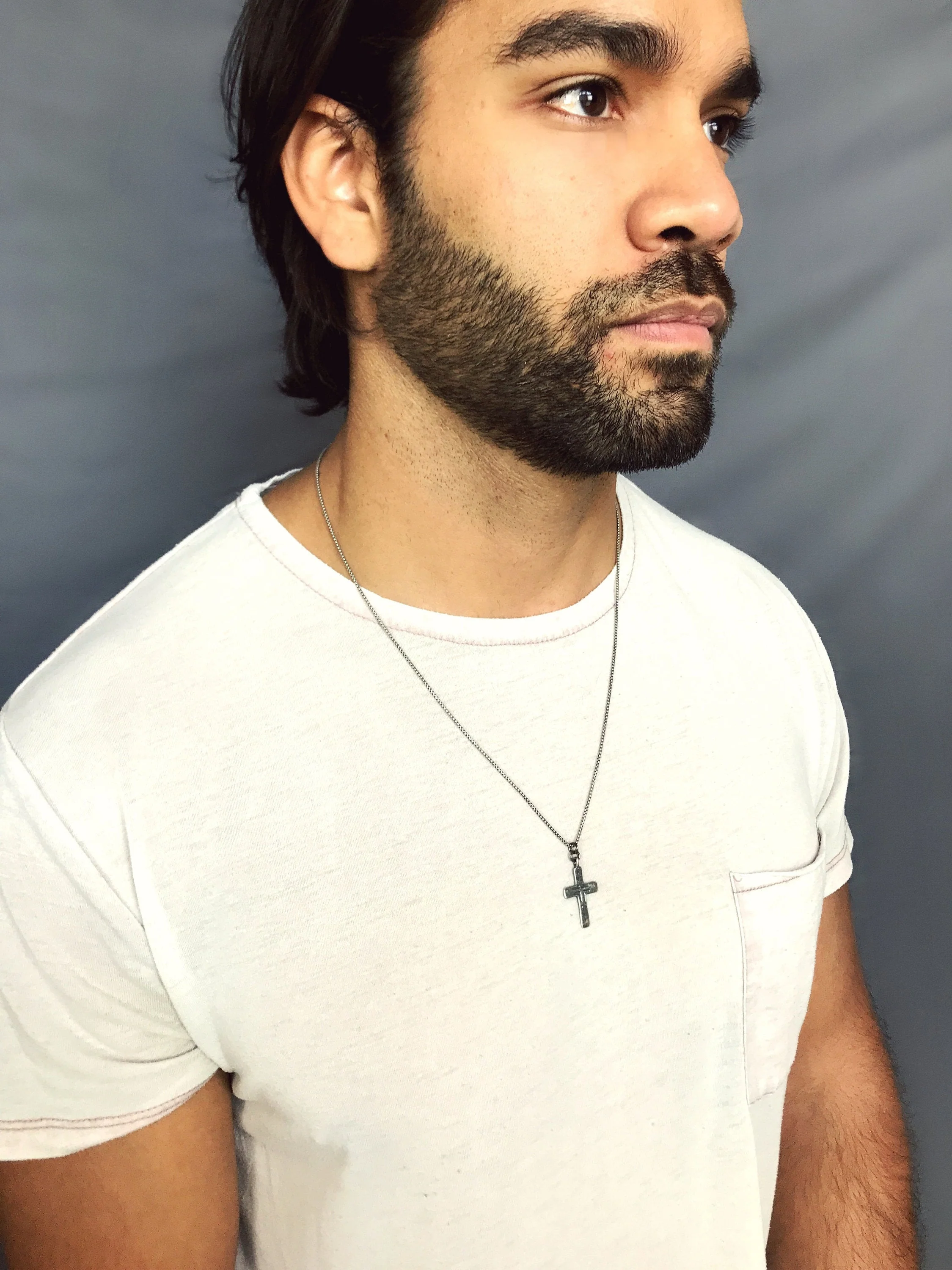 Sterling Silver Men's Cross Necklace, A Johnny LTD Original Piece with Cross made from Ancient Medieval Original, Unisex Jewelry, SS-002 - Image 2