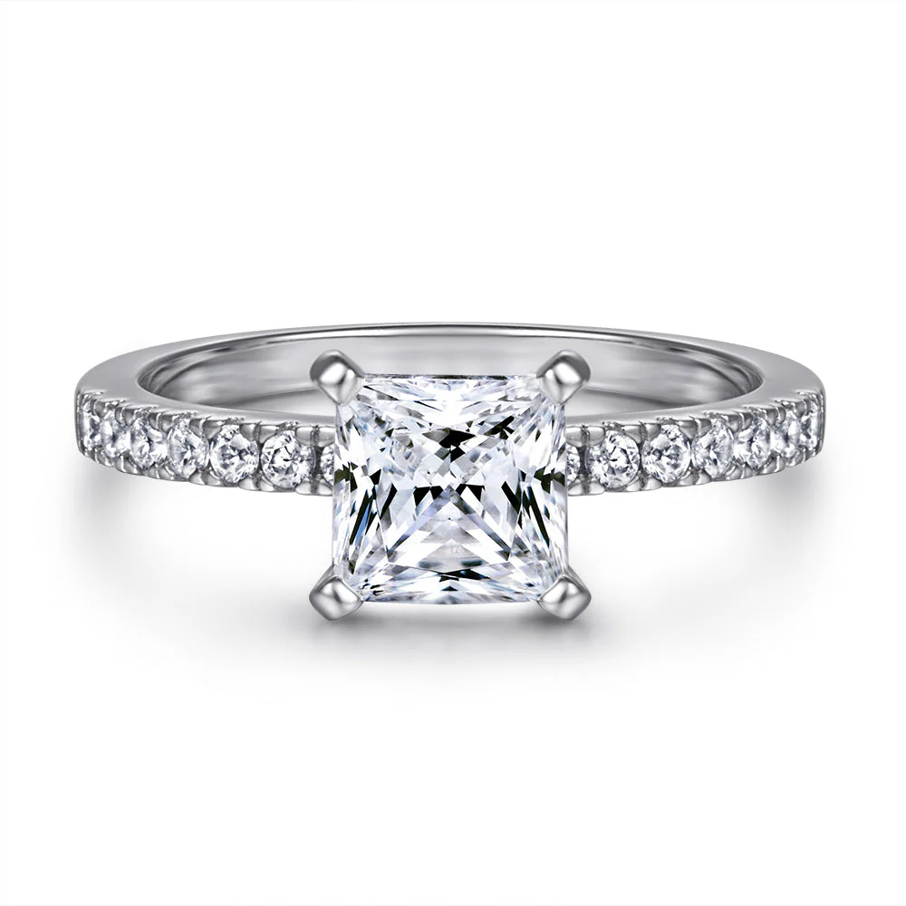 The Emma - Silver Wedding Ring Set - Image 4