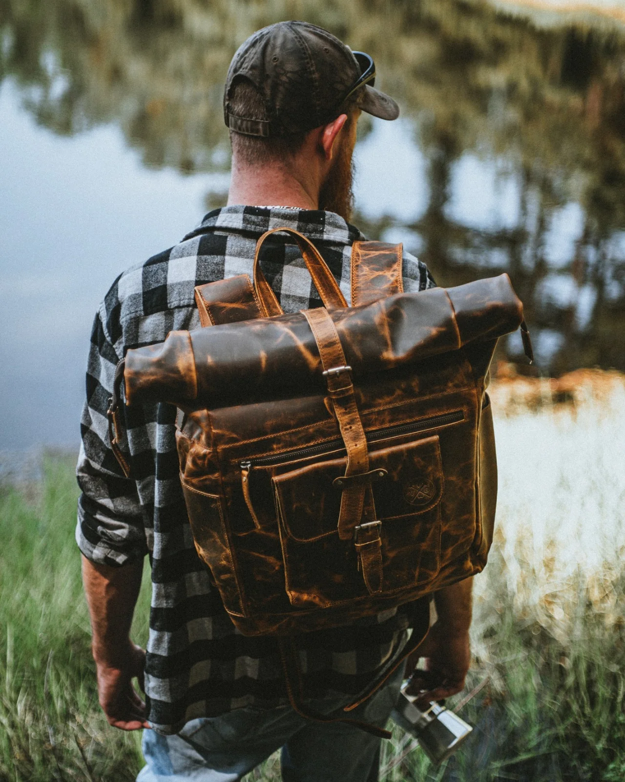 “The Roosevelt” Buffalo Leather Backpack - Image 9