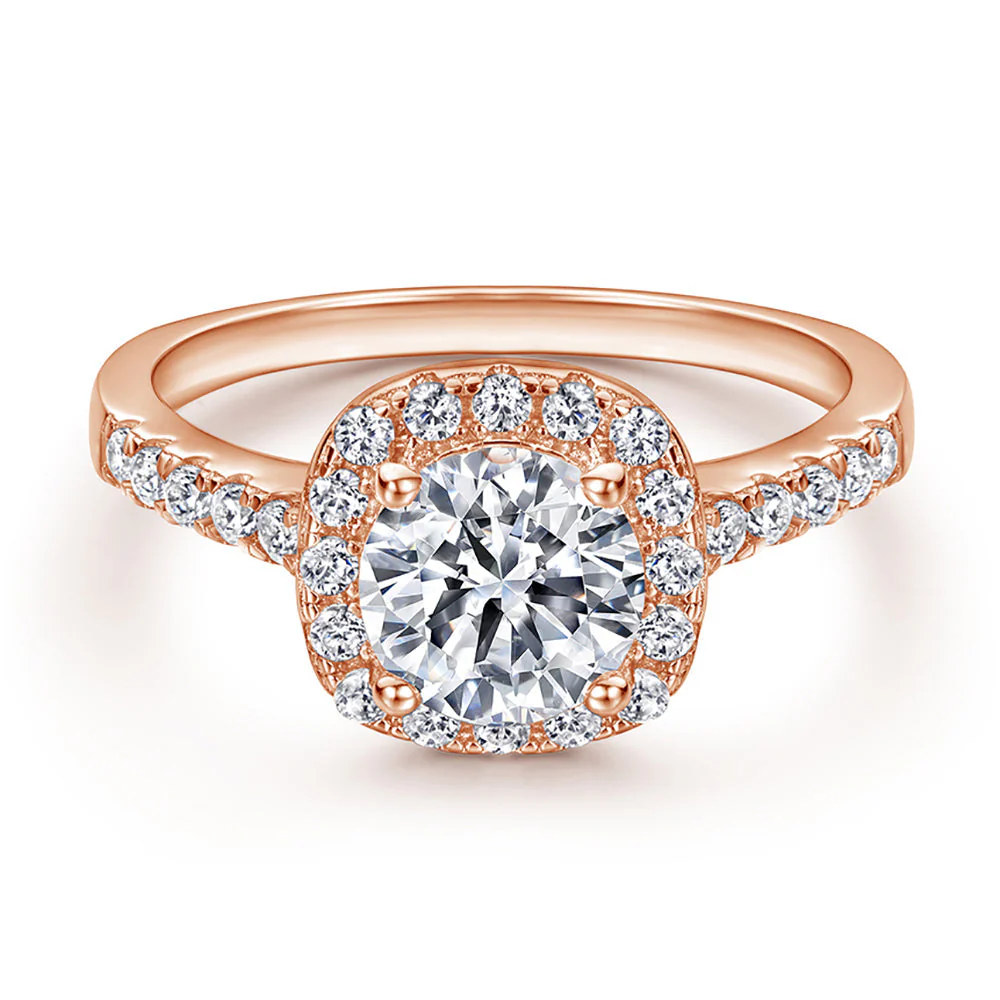 The Victoria - 18kt Rose Gold Wedding Ring Set - Image 2