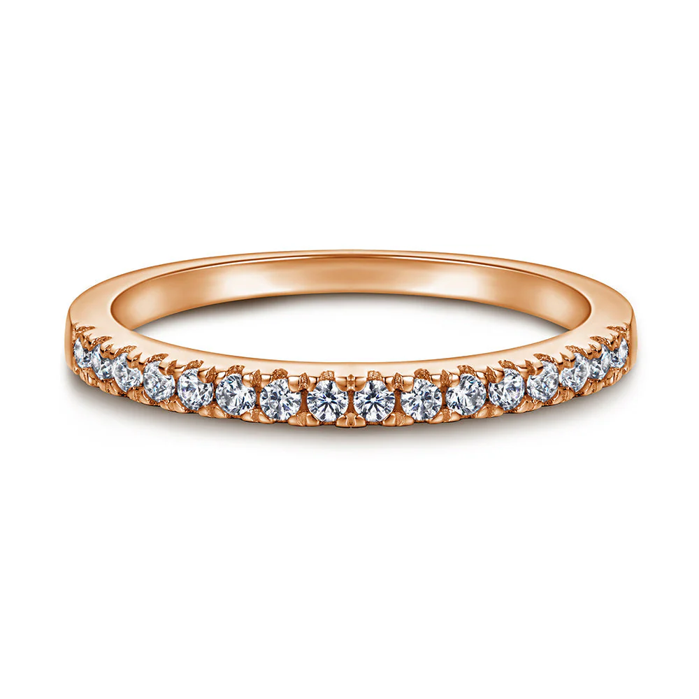 The Victoria - 18kt Rose Gold Wedding Ring Set - Image 4