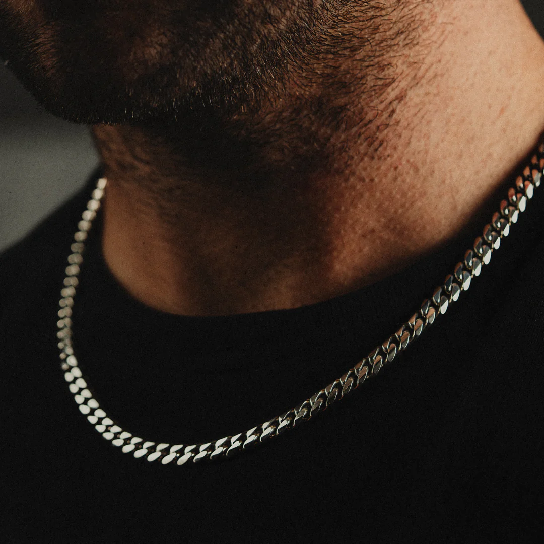 Classic Silver Cuban Chain - 7mm - Image 2